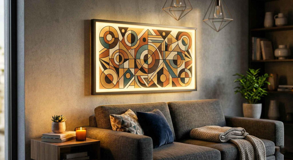 Gợi Ý Chọn Tranh Điện Cho Phòng Khách Hiện Đại Nâng Tầm Không Gian