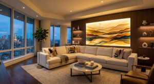 Gợi Ý Chọn Tranh Điện Cho Phòng Khách Hiện Đại Nâng Tầm Không Gian