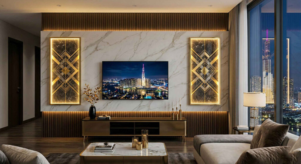 Gợi Ý Chọn Tranh Điện Cho Phòng Khách Hiện Đại Nâng Tầm Không Gian