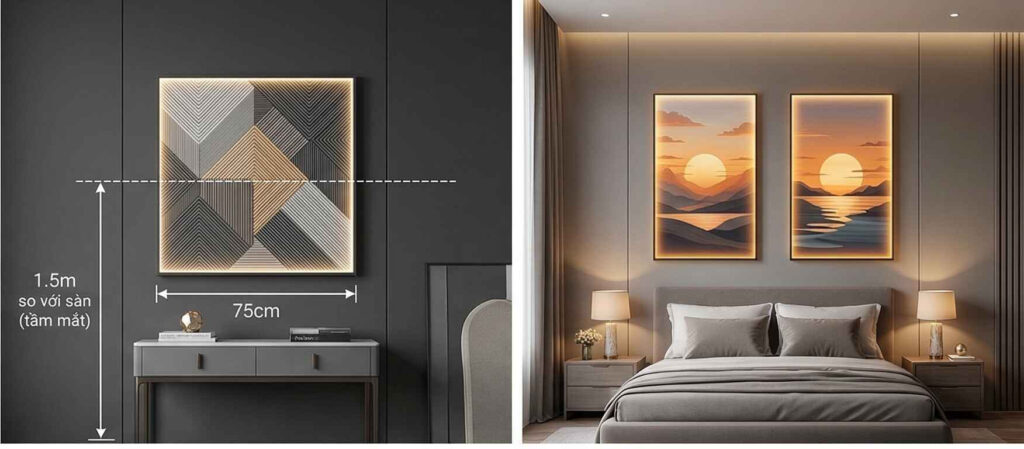 Cách Bố Trí Tranh Điện Để Không Gian Trở Nên Sang Trọng Hơn