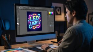 Quy trình thiết kế file in chuẩn cho tranh điện LED