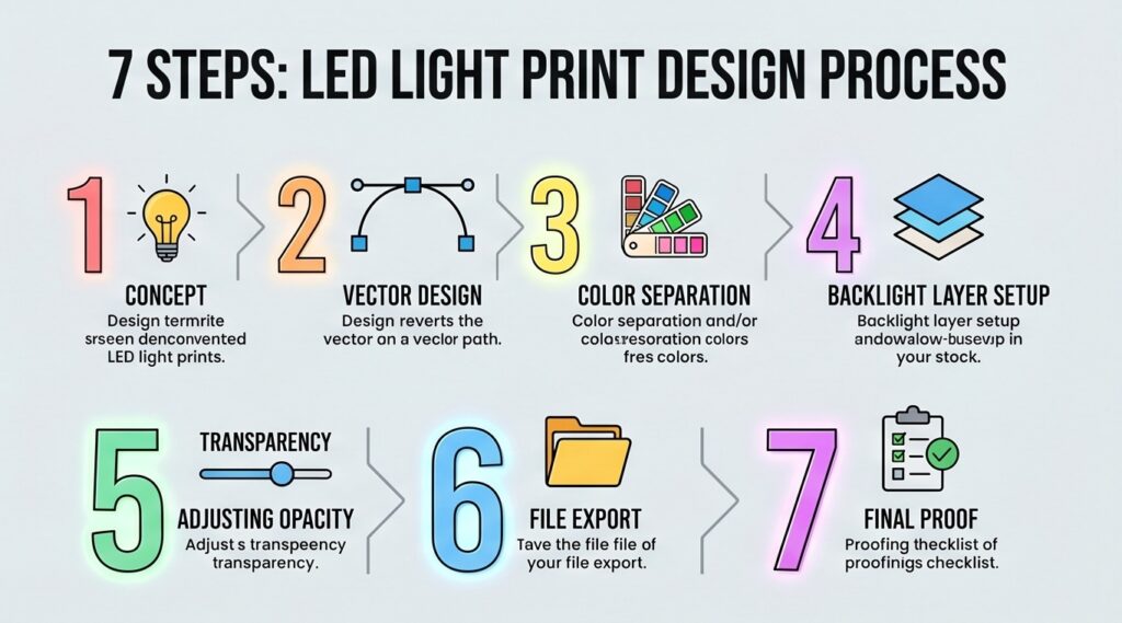 Quy trình thiết kế file in chuẩn cho tranh điện LED
