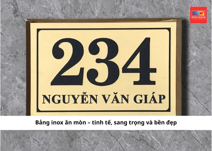Bảng inox ăn mòn – tinh tế, sang trọng và bền đẹp