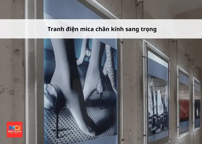 Tranh điện mica chân kính sang trọng